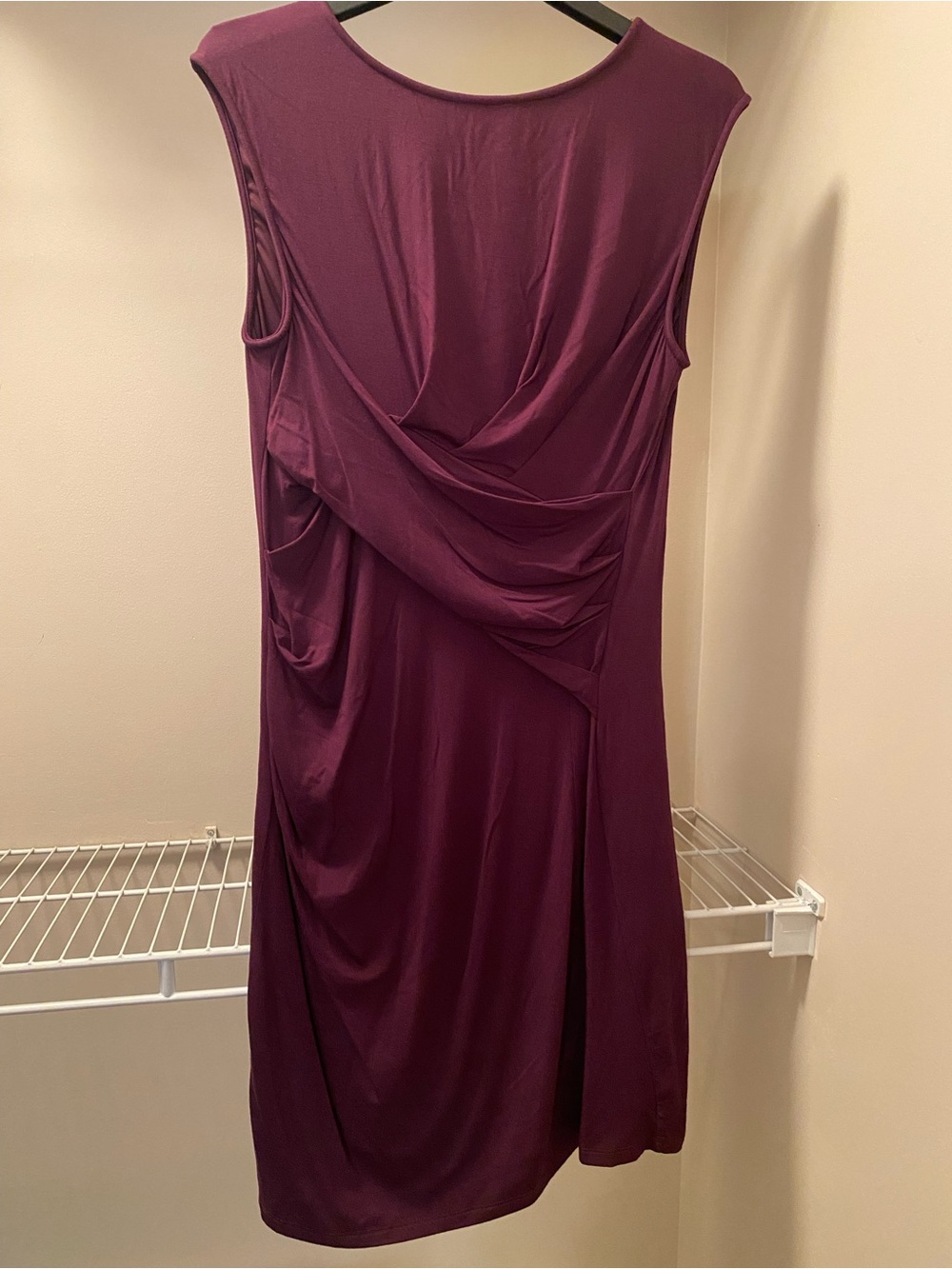 NEW Kut from the Kloth Lined Sleeveless Draped Midi Dress in Plum